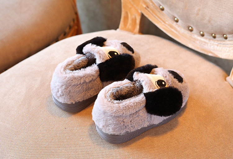 Pantoufles enfants en suède pour hiver - semelle caoutchouc - Ref 1036186 Image 8