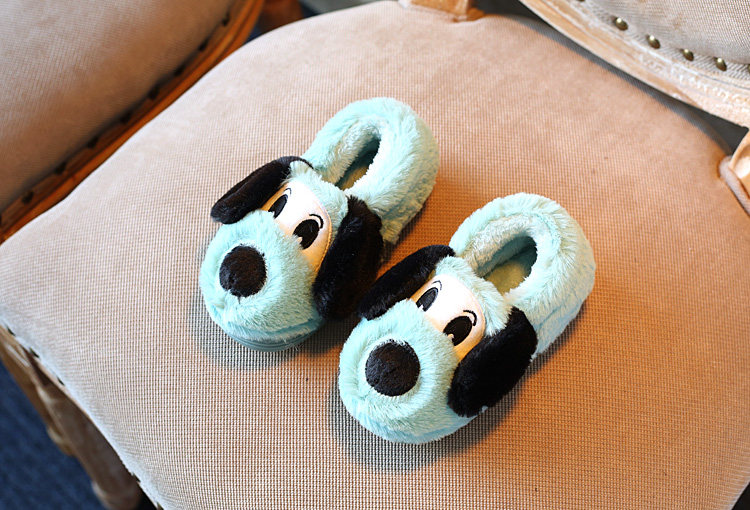 Pantoufles enfants en suède pour hiver - semelle caoutchouc - Ref 1036186 Image 12