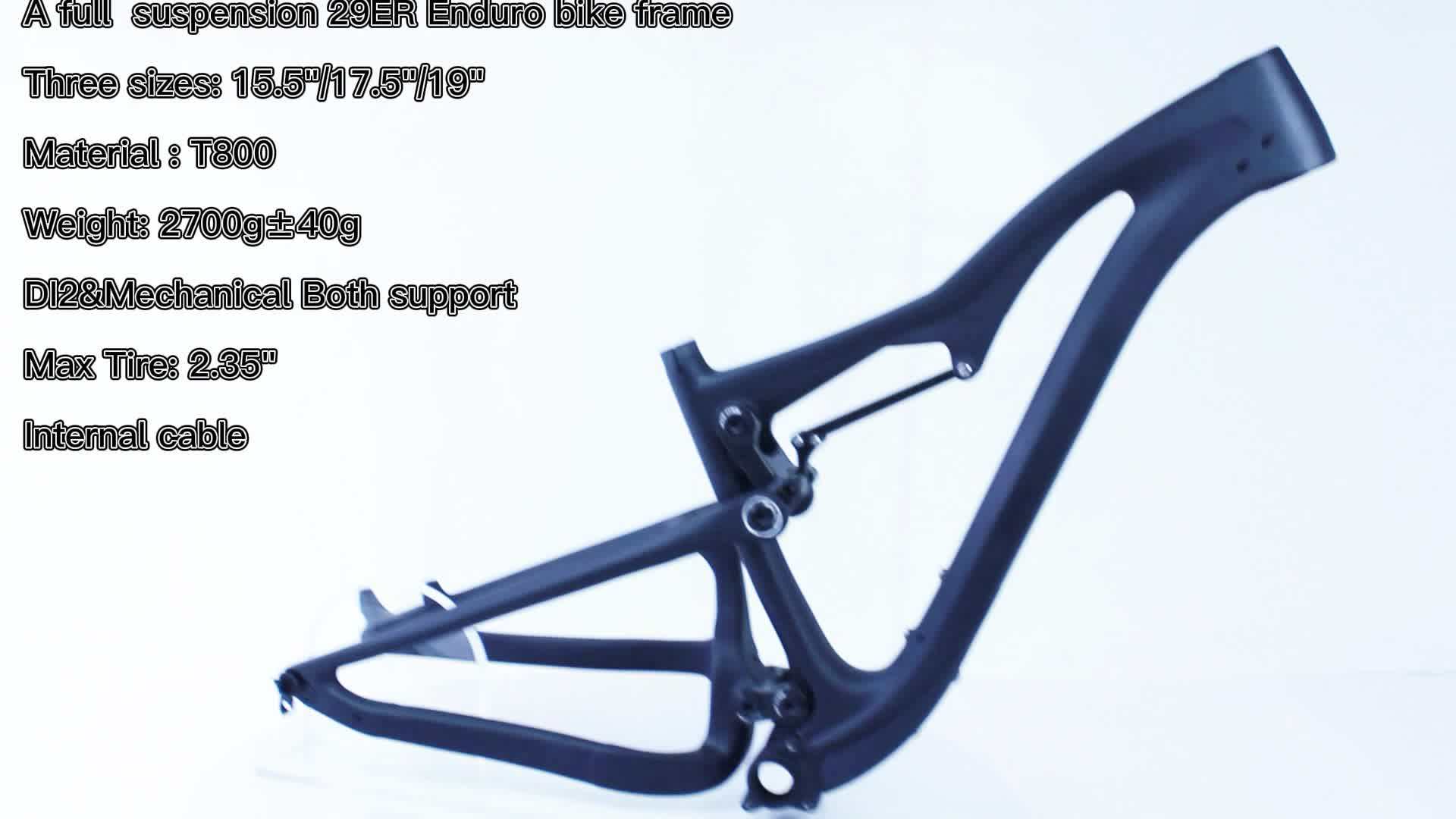 Bicicleta Enduro Carbon T800 Full Suspension Bike Frame