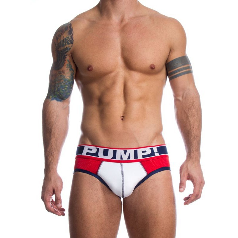 New PUMPU convex three men's corner pants briefs mesh breathable Tiglutes pure cotton comfort Fashion with packing bag