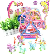 Pony Happy Animal Ferris Wheel Công viên giải trí Baoli House Baby Playground Đồ chơi Puzzle Children