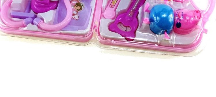 Piggy gia đình búp bê vali mô phỏng bộ dụng cụ y tế Peggy bác sĩ chơi nhà ống nghe đồ chơi trẻ em bộ đồ chơi trang điểm