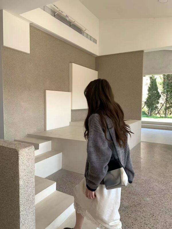 Misha 2026 Spring/Summer Super Popular Retro Mini Handbag Color-Block Versatile Sheepskin Bag Crossbody Bag Silver Bucket Bag