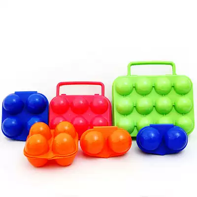 Portable outdoor egg tray 2 4 6 12 grid egg storage box shatterproof thickened plastic egg box