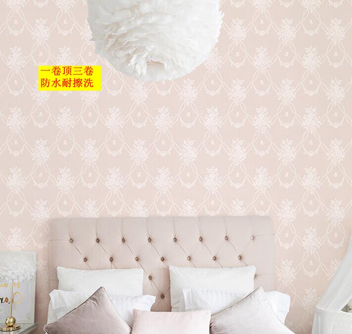 South Korean wallpaper import large volume of washable European style Damascus Living room full sticker headboard wallpaper spot