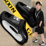 Детские тапочки для мальчиков, нескользящие летние сандалии, пляжная обувь, слайдеры, подходит для подростков