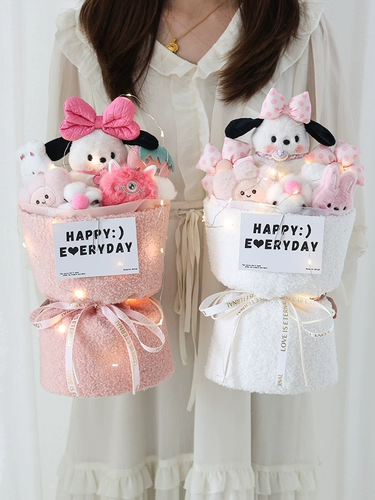 Милая кукла на день Святого Валентина для друга, букет, подарок на день рождения