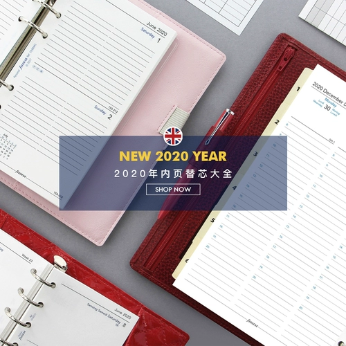 Импортированный Filofax 2020 Page A5 A6 A7 Notebook Live Page Live Страница для основной бумаги ручной страницы ежедневно плано