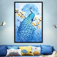 Жизненная живопись с бриллиантами Alien покрыта Diamond Peacock Cross -Stitch Living Room, Diamond Bailment 2020 Новая европейская стиль Diamond Masonry Show