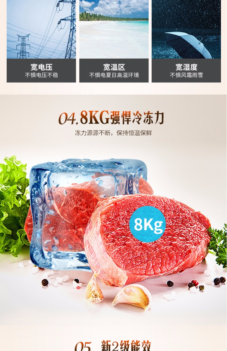 MeiLing / Meiling BC / BD-213AT Tủ đông gia dụng thương mại nhỏ tủ đông alaska