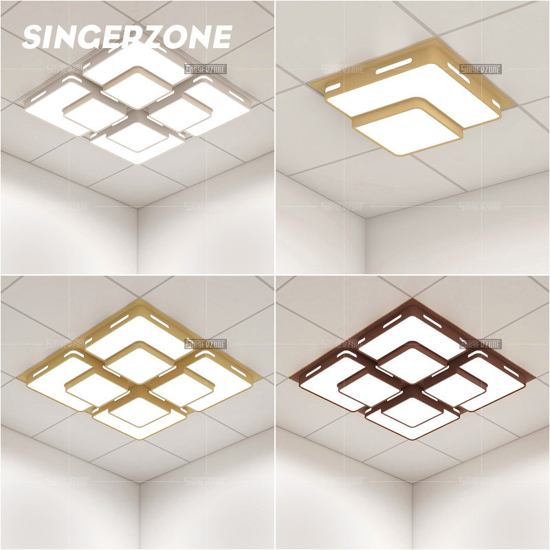 Integrated ceiling lamp led450x450 mosaic lamp bedroom restaurant embedded aluminum gusset lamp kitchen lamp 30x30