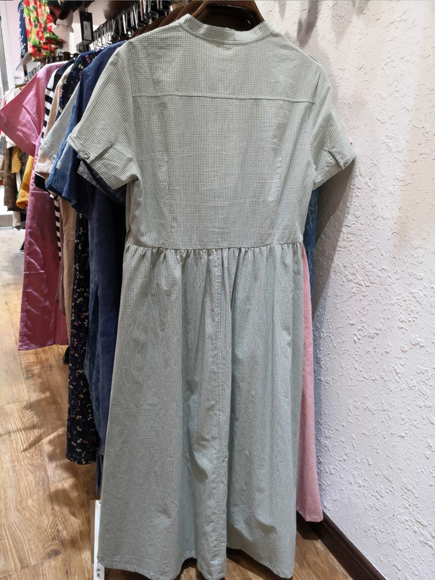 Váy 6660 lady Slim cotton kẻ sọc dài váy lớn váy tạo dáng - Sản phẩm HOT shop đầm đẹp