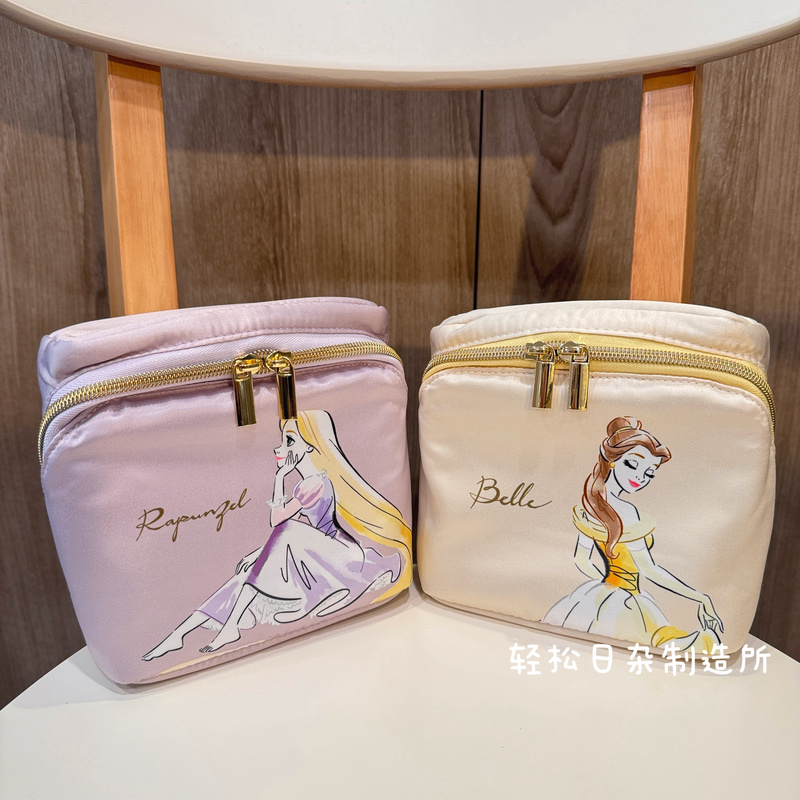 Rapunzel Cosmetic Bag Storage Bag Stationery Bag with Mirror Children's Toiletry Bag Zipper Carry-On Bag
