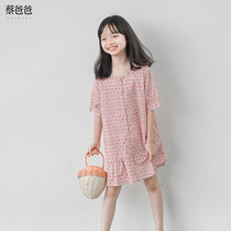 Tsai Dad Boy Clothing 298th Fairy Tale Little Fresh Summer Dress Girl Broken Flowers Skirt Small Girl With Dress Skirt