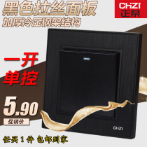 Brushed Black opened single control switch are NYE 86 type recessed single monopole panel 1 a large single