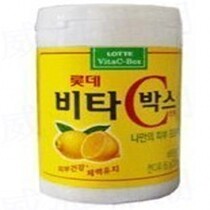 Korean sugar Lotte VC sugar supplement vitamin sugar baby eat sugar VC lemon sugar bucket 65g