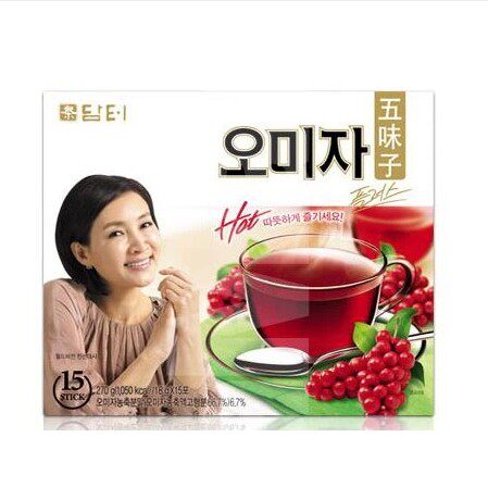 Korean tea original imported Schizandra tea strips are convenient for brewing Schizandra drink fruit tea 15 pieces 270g