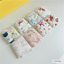 Two sets of cartoon boxer shorts girls cotton underwear children boxer shorts middle and big children dont clip pp