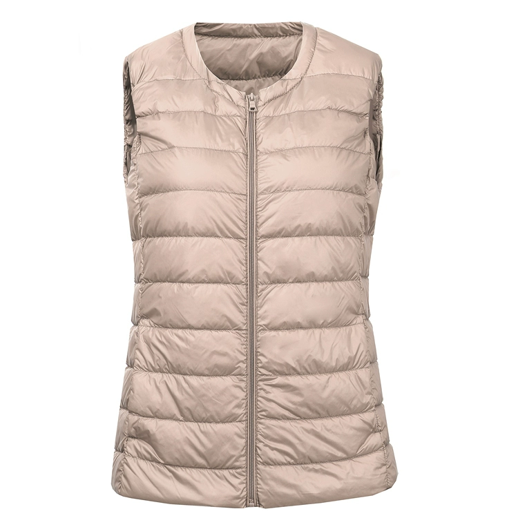 Nhẹ và mập cộng XL áo khoác xuống vest nữ vest vest vest béo mm mẹ không cổ áo xuống vest nữ các kiểu áo sơ mi họa nữ đẹp