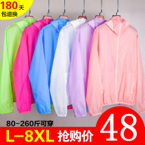 Summer sunscreen women plus fat plus size fat mm200 kg anti-ultraviolet breathable fat sister loose extra large