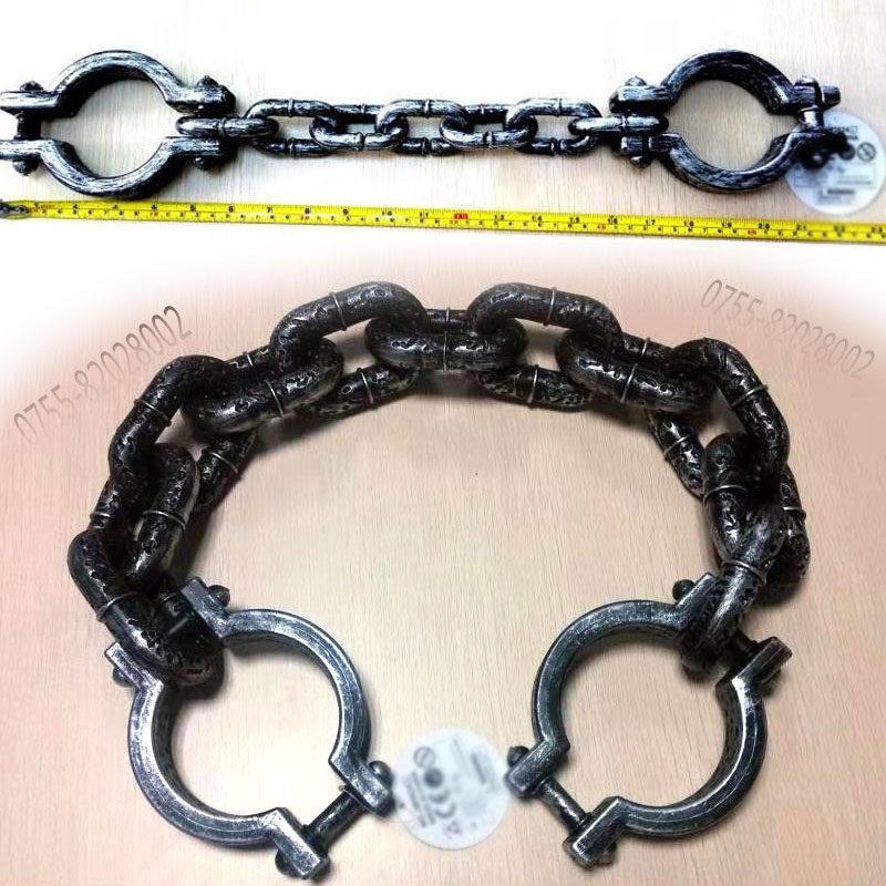 Halloween Ball party show performance props film and TV prisoners handcuffed and emulated iron chain adult children used-Taobao