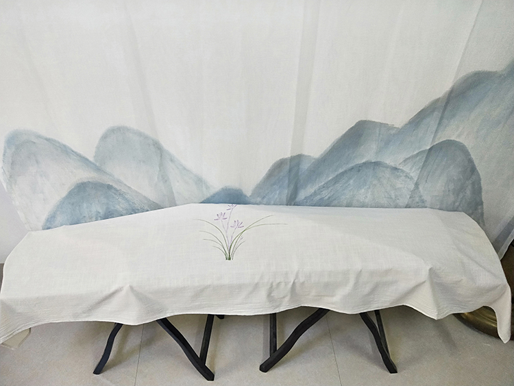 Guzheng Dust Cover China Wind Cover Cloth Minimalist Hand Plotter Country Painting Orchid Cet Cover Dust 163165 Universal Original