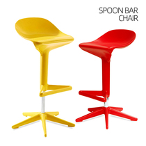 Nordic bar chair Creative rotating bar stool Modern simple front desk chair backrest high chair lift home bar chair