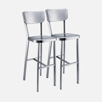 Stainless steel bar chair designer bar chair backrest high chair Navy bar chair iron bar stool metal bar stool