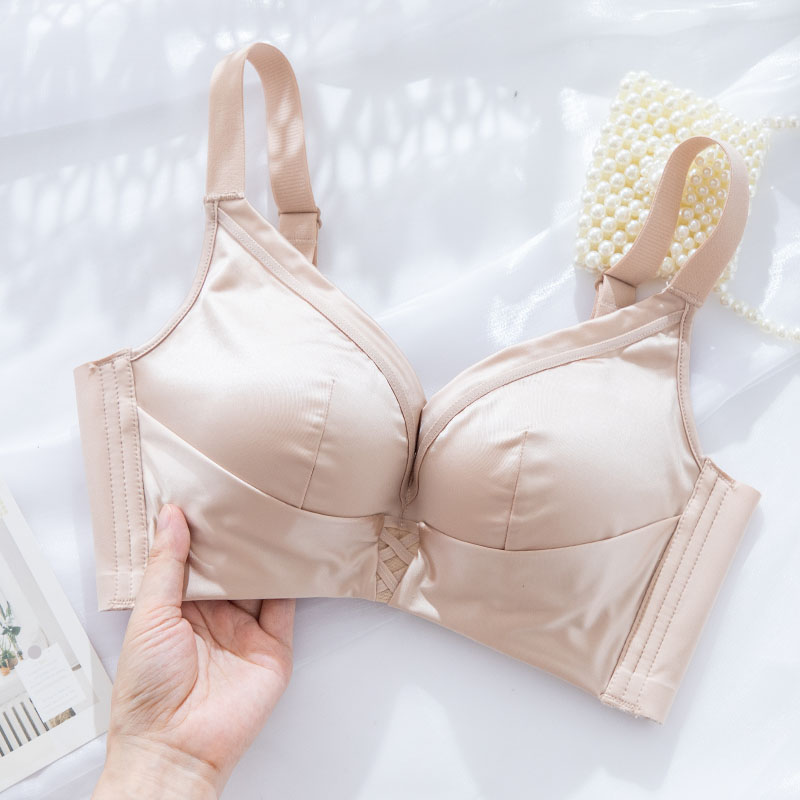 Lingerie Women's small breasts gather without steel ring thickened flat breasts special sexy lace expats big adjustment French lingerie suit