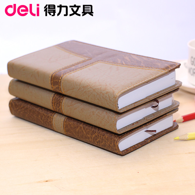 Effective 7923 business notebook thickened leather notepad office meeting record book diary 160 sheets