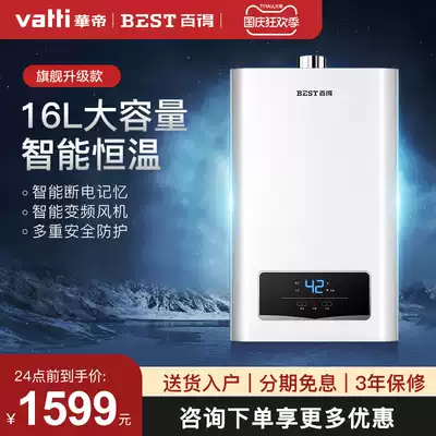 Vantage Bade DR20 Household forced exhaust gas 16 liters intelligent constant temperature instantaneous gas water heater 16L