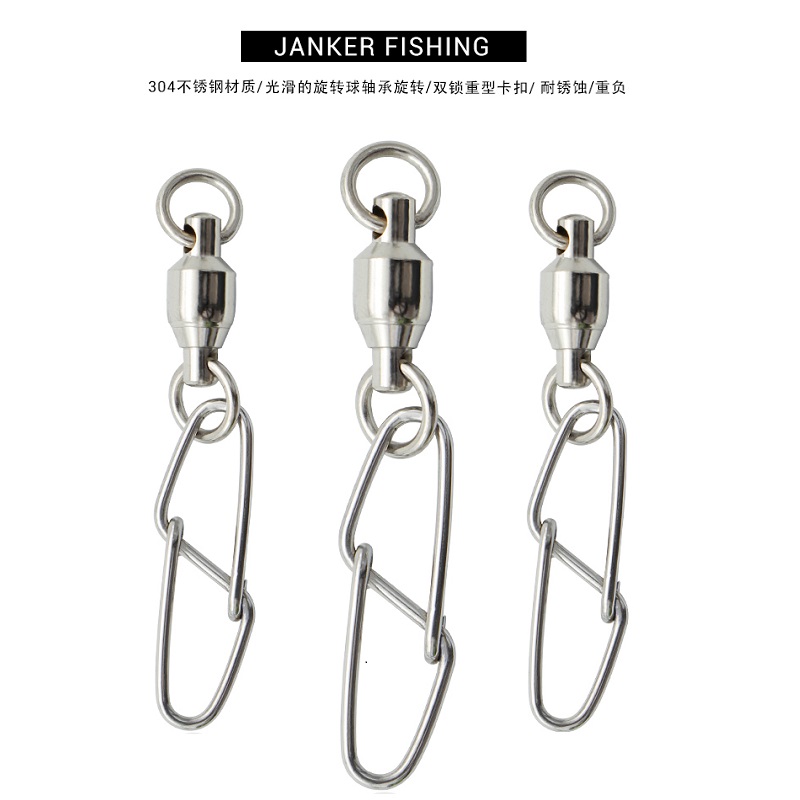 Deep-sea iron plate eight-character ring high-speed bearing conversion sea fishing prismatic pin combination accessories iron plate bait connector