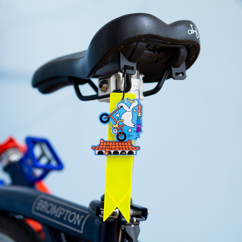 Xiaobu Bwcc Folding Bicycle Decorative Pendant Acrylic Keychain Folding Bicycle Accessory Reflective Strip