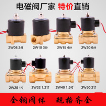 Total copper 2W everclosed electromagnetic water valve AC220v electric valve solenoid valve DC24V DN15 20 25 40 40 5