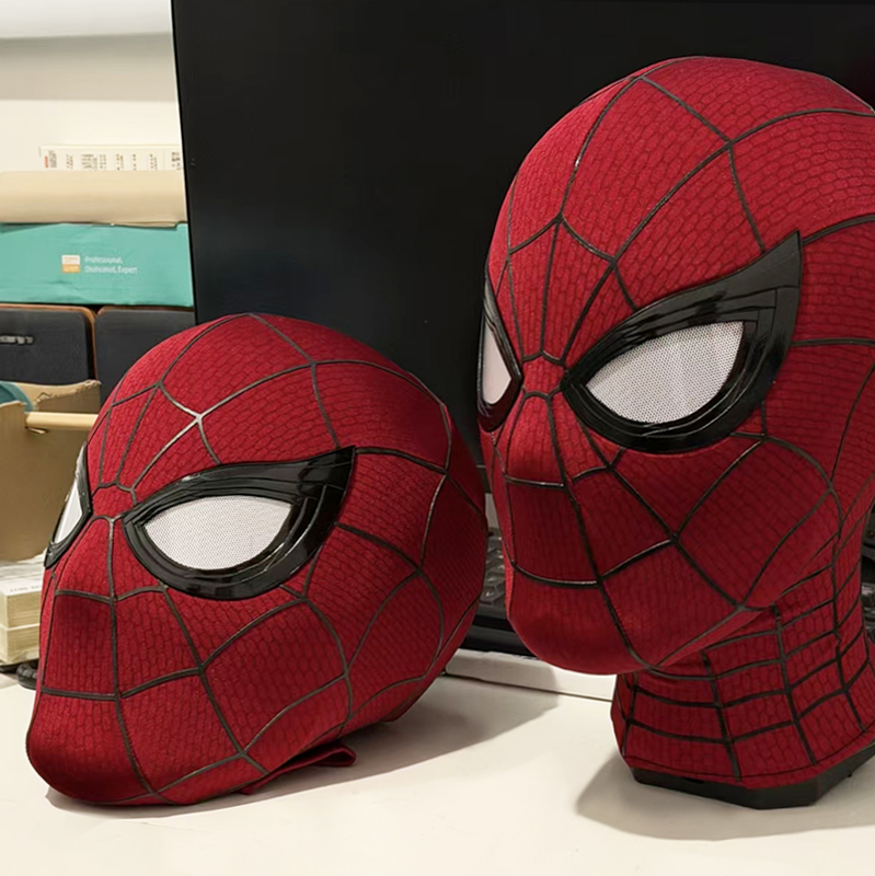 Brand New Spider-Man Headgear with Handmade Magnetic Eyes, Movie-Recreates Mask for Comic Conventions and Cosplay
