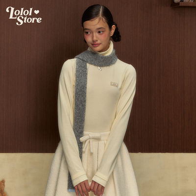 【 Clearance Sale 】【 No replenishment Once Sold out 】 Retro white fake two-piece base shirt for women, high-neck long-sleeved T-shirt for autumn and winter