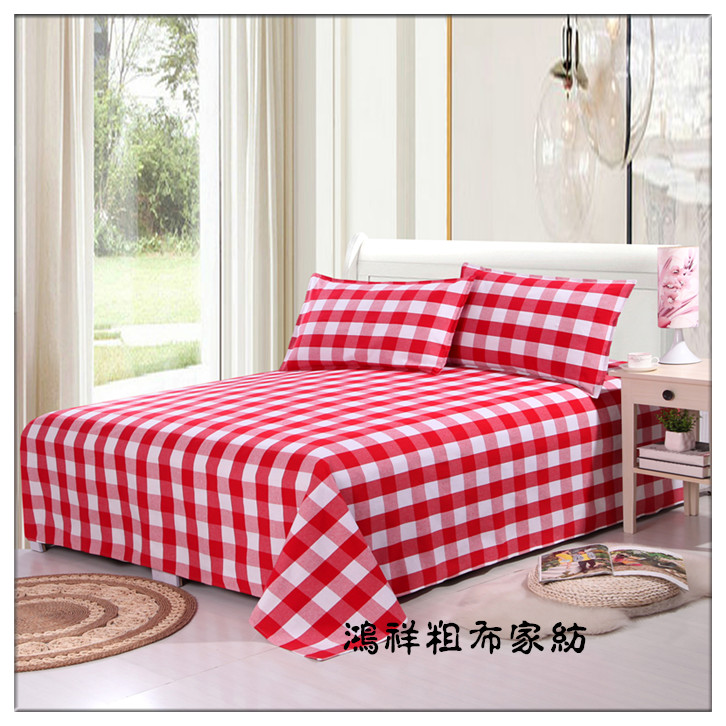 Cũ thô linen linen sheets mảnh duy nhất dày vải cotton ký túc xá sinh viên ba bộ bộ đồ giường gói chế biến