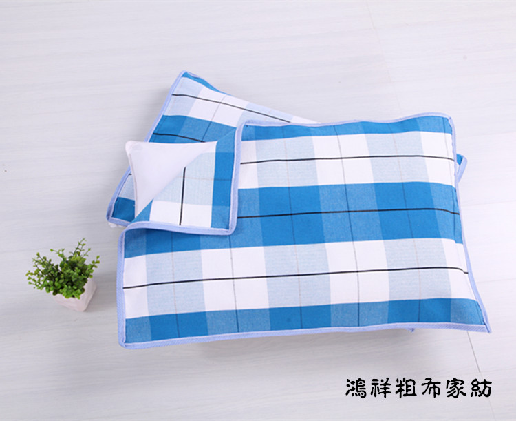 Bông dày cũ vải thô gối khăn bốn mùa vải cotton linen chất liệu cộng với sinh viên đại học gối khăn cặp người lớn