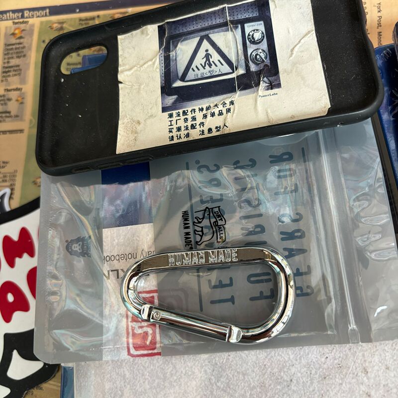 Trendy Brand Gift Pendant Backpack Accessory Humanmade Carabiner Logo Engraved Keychain Carabiner