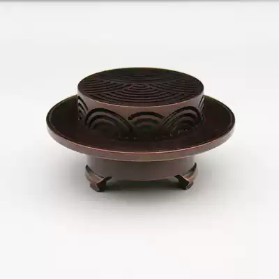 Taiwan craft pure copper sandalwood stove ring incense burner home Buddha incense incense stove incense stove incense stove tea ceremony incense stove