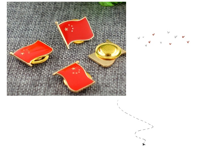 Năm sao Cờ đỏ Kim loại Huy hiệu Trung Quốc Cờ Đảng Đảng Cộng sản Pin Kim Nam châm Cổ áo Biểu tượng Huy hiệu Trâm - Trâm cài phụ kiện cài áo vest nữ