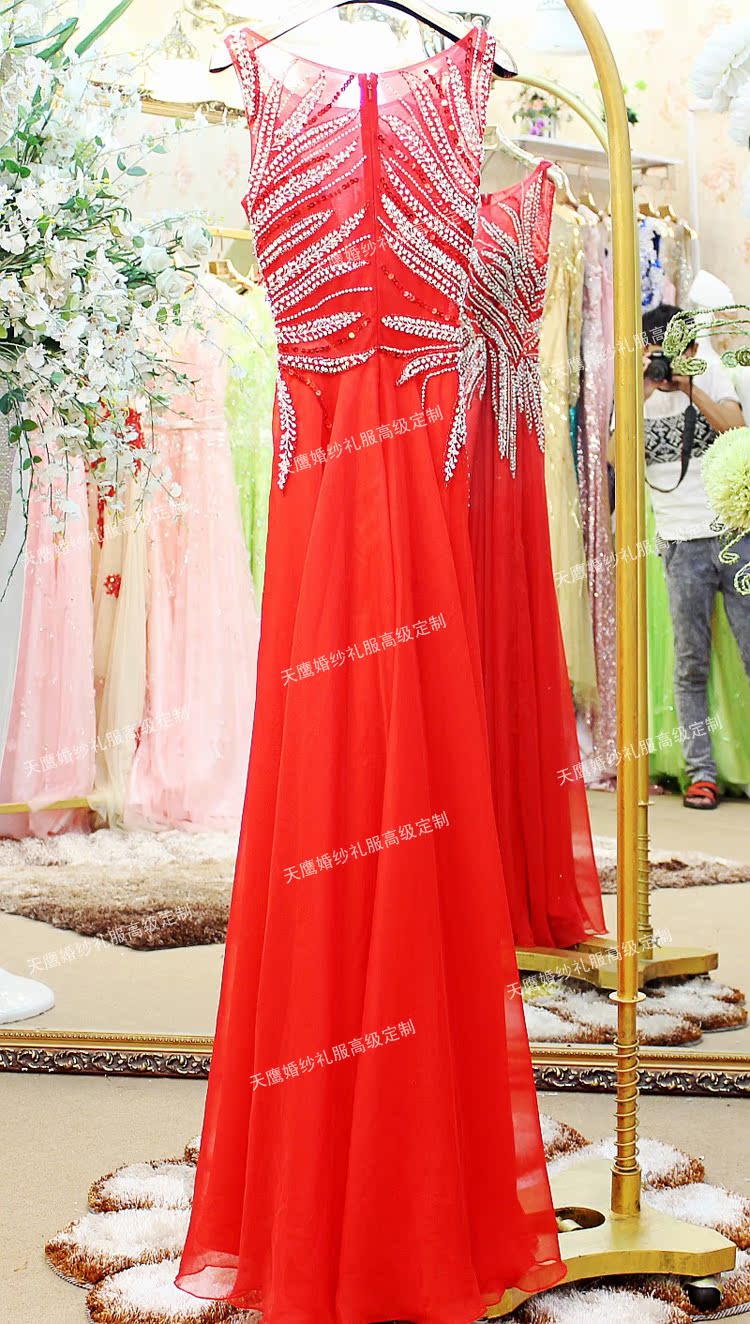 015爆款]天鹰婚纱 2015新款中国红新娘结婚敬
