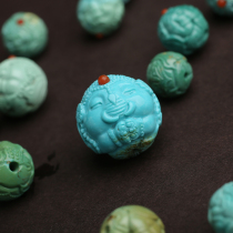 ZIJINGYAO raw ore turquoise hand string with beads loose beads necklace raw stone pendant earrings ball bead accessories ring