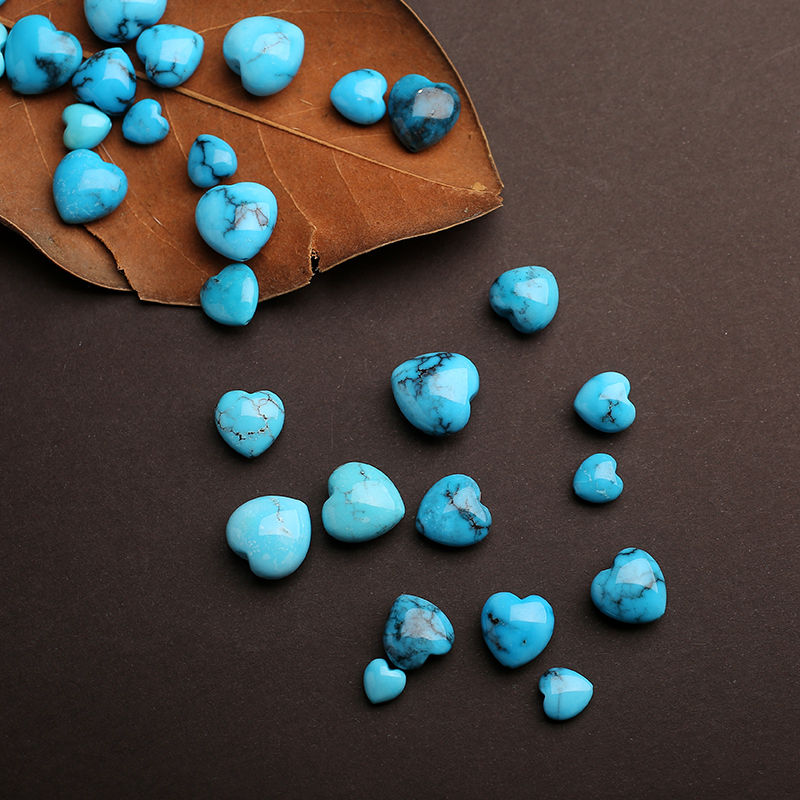 Mu powder turquoise DIY custom jadeized original loose bead accessories