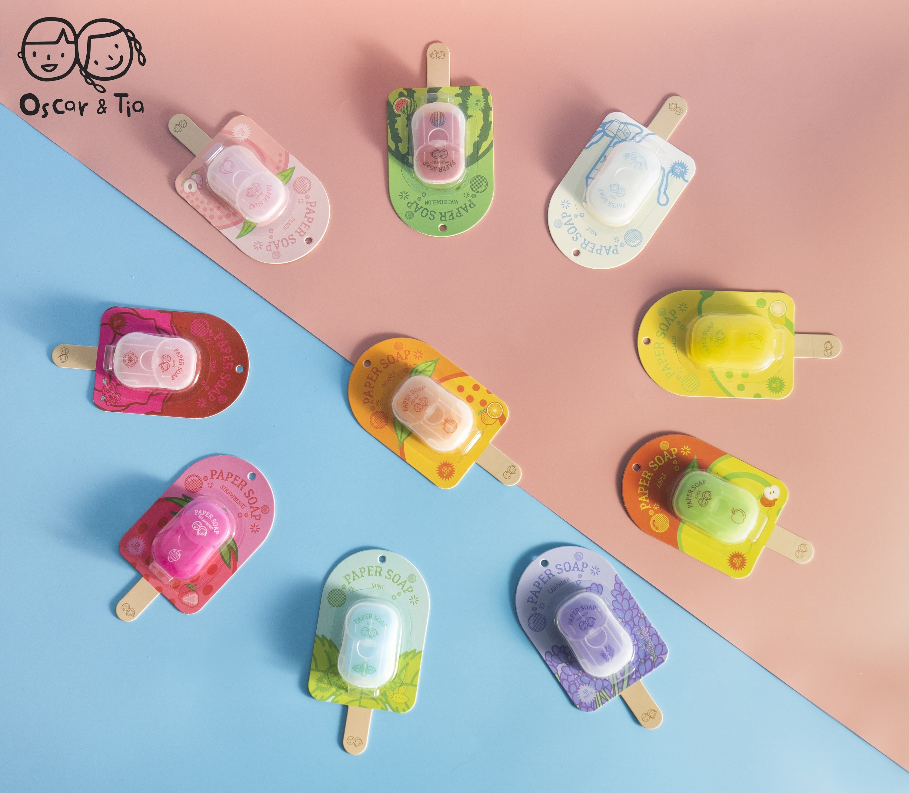 oscartia Ice-stick disposable perfumed soap sheet portable Soap Sheet Portable Germicidal Sanitizer Delivery-Taobao