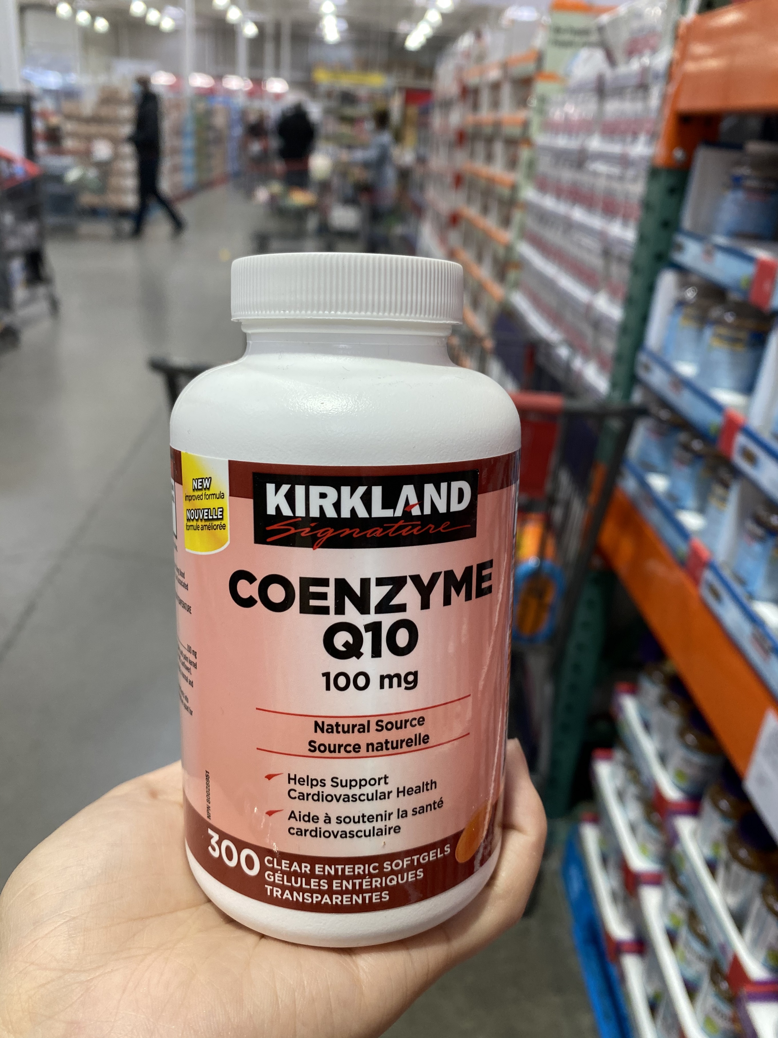 Spot Canada Kirkland can Lamacoenzyme enzyme Q10 protects the heart 100mg milligrams 300 300 grains