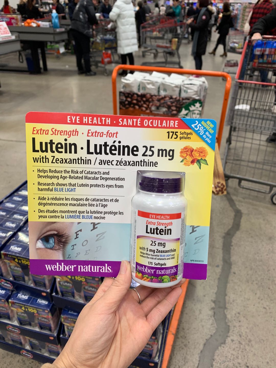 Stock Webber Naturals Lutein Capsules 175 Capsules 25mg