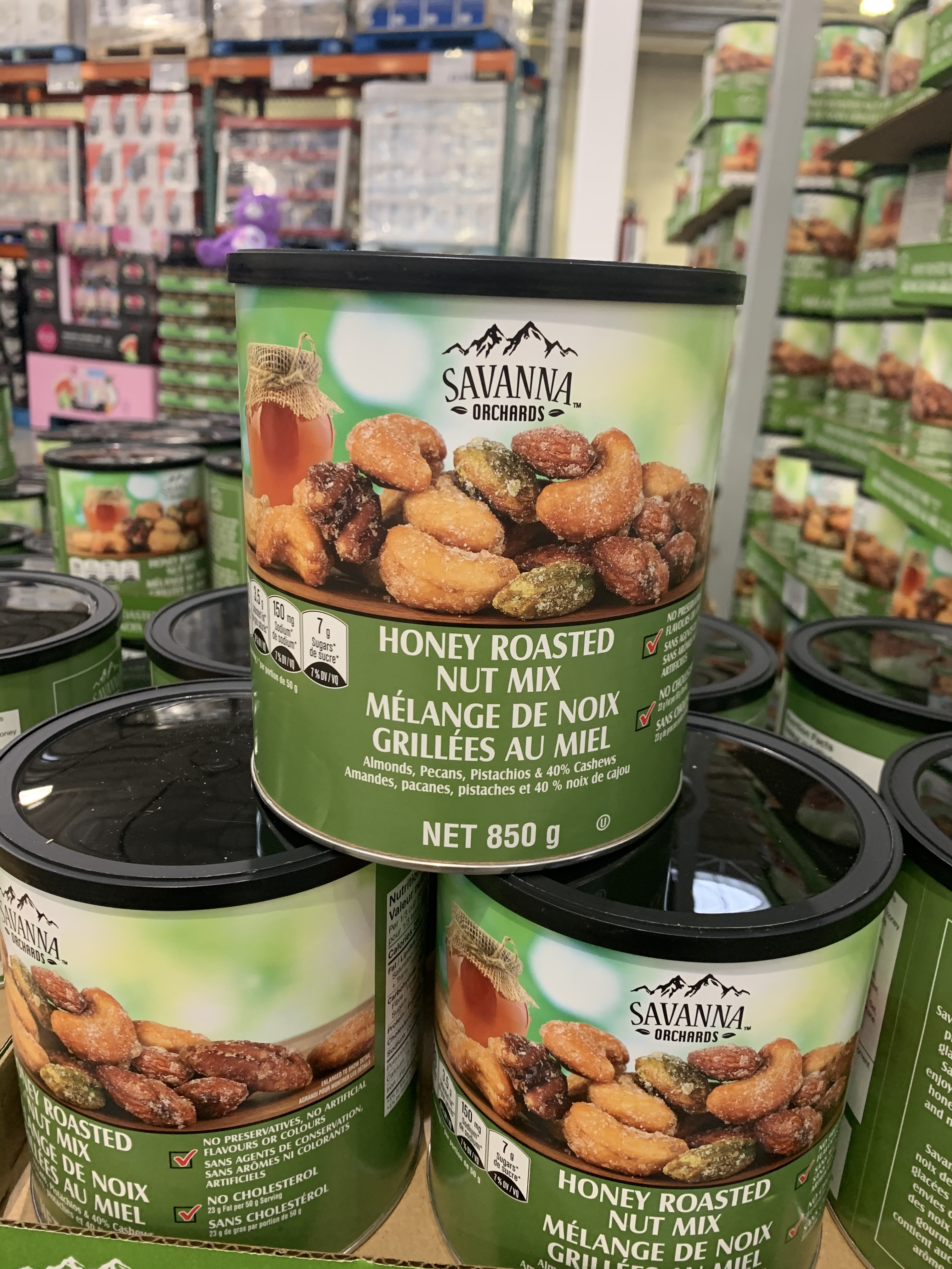 Spot original dress Canada Savanna honey aromas roasted mixed nut 850g snacks