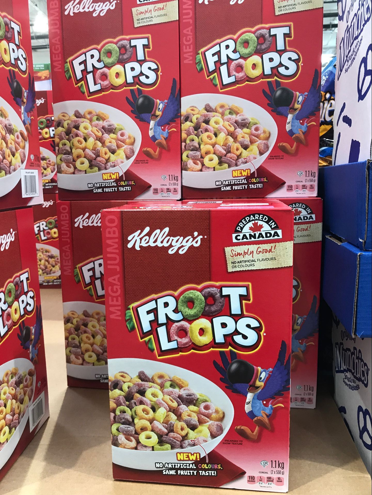 Spot Canada Kelloggs Kellogg's Nutritious Breakfast Fruit Cereal Colorful Wheat Circle 1 1kg