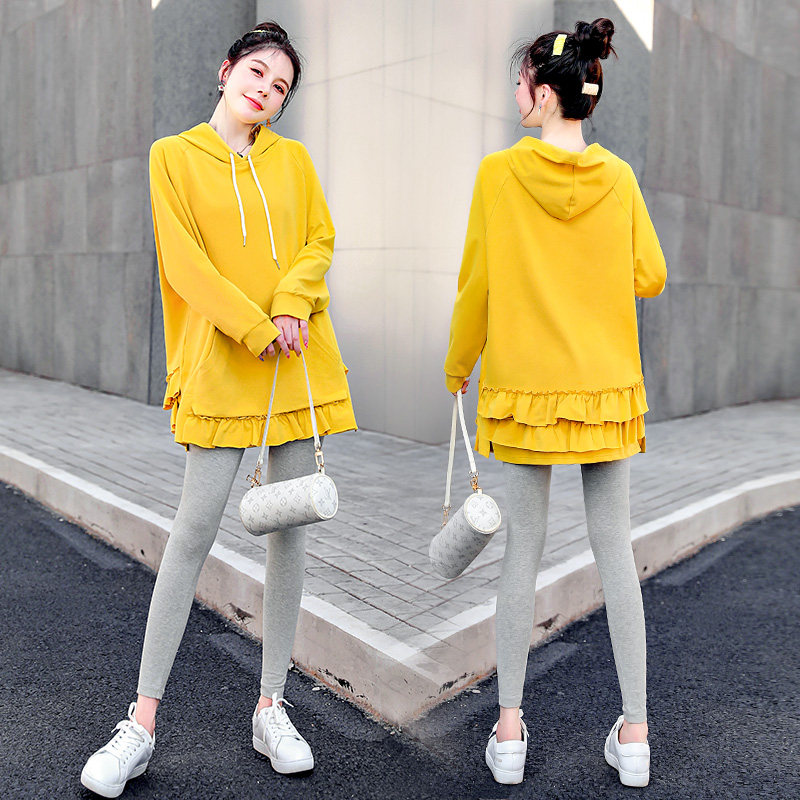 Pregnant women's autumn suit fashion pregnant women's clothing in spring and autumn 2022 new thick cotton T autumn clothing senior sense